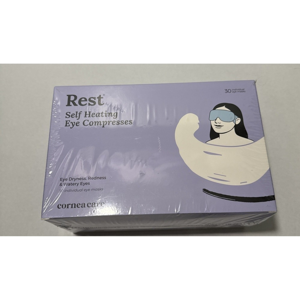 Rest Cornea Care Self Heating Mask Warm Compress for Dry Eyes Fast Relief 30ct
